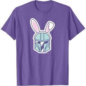 image:imageStar Wars The Mandalorian Cute Pastel Easter Bunny TShirtPurple Heather