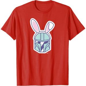 image:imageStar Wars The Mandalorian Cute Pastel Easter Bunny TShirtRed