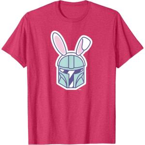 image:imageStar Wars The Mandalorian Cute Pastel Easter Bunny TShirtRed Heather