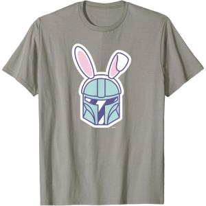 image:imageStar Wars The Mandalorian Cute Pastel Easter Bunny TShirtSlate Grey