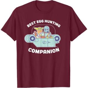 image:imageStar Wars The Mandalorian Grogu Best Egg Hunting Easter TShirtBurgundy