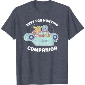 image:imageStar Wars The Mandalorian Grogu Best Egg Hunting Easter TShirtHeather Blue