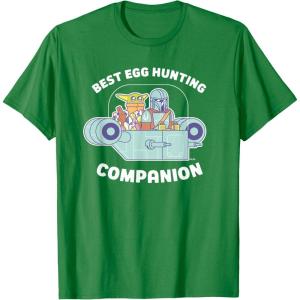 image:imageStar Wars The Mandalorian Grogu Best Egg Hunting Easter TShirtKelly Green