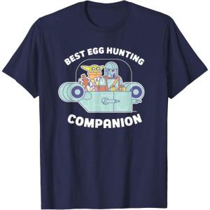 image:imageStar Wars The Mandalorian Grogu Best Egg Hunting Easter TShirtNavy Blue