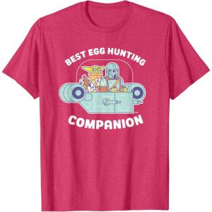 image:imageStar Wars The Mandalorian Grogu Best Egg Hunting Easter TShirtRed Heather