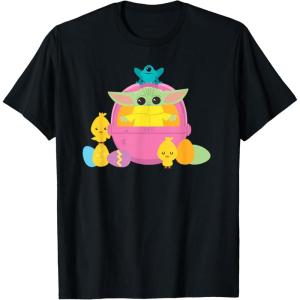 image:imageStar Wars The Mandalorian Grogu Cute Happy Easter Friends TShirtBlack
