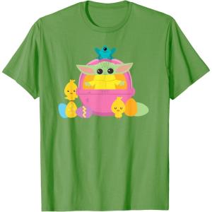 image:imageStar Wars The Mandalorian Grogu Cute Happy Easter Friends TShirtGrass Green
