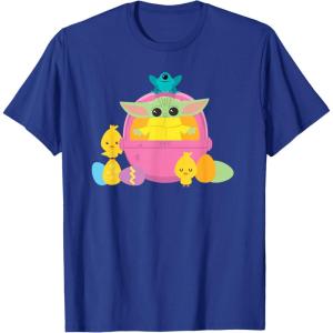 image:imageStar Wars The Mandalorian Grogu Cute Happy Easter Friends TShirtRoyal Blue