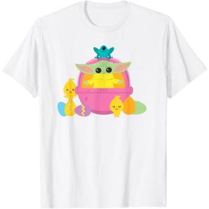 image:imageStar Wars The Mandalorian Grogu Cute Happy Easter Friends TShirtWhite