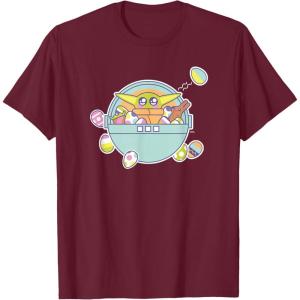 image:imageStar Wars The Mandalorian Grogu Easter EggCitement TShirtBurgundy