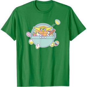 image:imageStar Wars The Mandalorian Grogu Easter EggCitement TShirtKelly Green