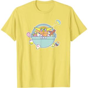 image:imageStar Wars The Mandalorian Grogu Easter EggCitement TShirtLemon Yellow