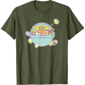 image:imageStar Wars The Mandalorian Grogu Easter EggCitement TShirtOlive Green