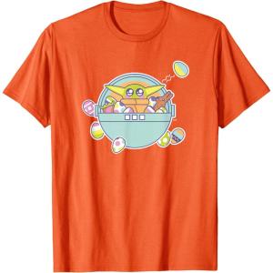 image:imageStar Wars The Mandalorian Grogu Easter EggCitement TShirtOrange
