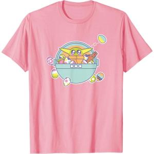 image:imageStar Wars The Mandalorian Grogu Easter EggCitement TShirtPink