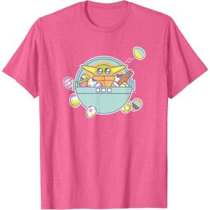 image:imageStar Wars The Mandalorian Grogu Easter EggCitement TShirtPink Heather