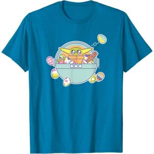 image:imageStar Wars The Mandalorian Grogu Easter EggCitement TShirtSapphire Blue