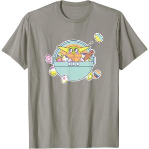 image:imageStar Wars The Mandalorian Grogu Easter EggCitement TShirtSlate Grey