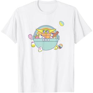 image:imageStar Wars The Mandalorian Grogu Easter EggCitement TShirtWhite