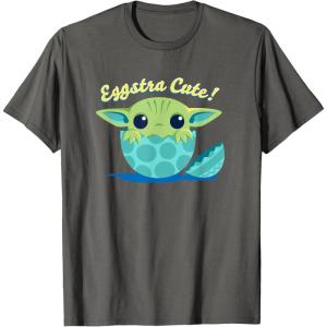 image:imageStar Wars The Mandalorian Grogu Eggstra Cute Easter TShirtAsphalt Grey