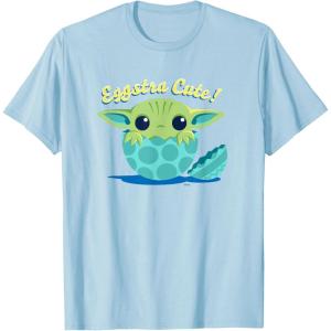 image:imageStar Wars The Mandalorian Grogu Eggstra Cute Easter TShirtBaby Blue