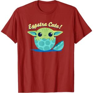 image:imageStar Wars The Mandalorian Grogu Eggstra Cute Easter TShirtCranberry Red