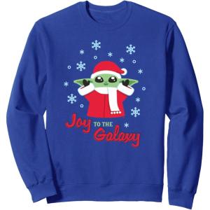 image:imageStar Wars The Mandalorian Grogu Joy to the Galaxy Holiday SweatshirtRoyal Blue
