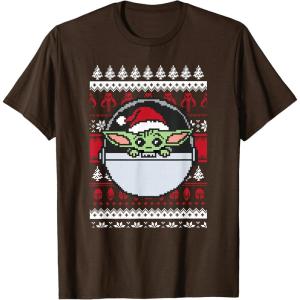 image:imageStar Wars The Mandalorian Grogu Ugly Christmas Sweater TShirtBrown