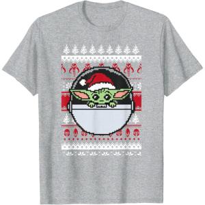 image:imageStar Wars The Mandalorian Grogu Ugly Christmas Sweater TShirtHeather Grey