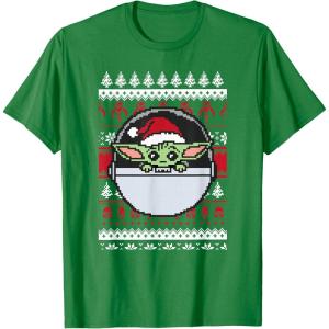 image:imageStar Wars The Mandalorian Grogu Ugly Christmas Sweater TShirtKelly Green