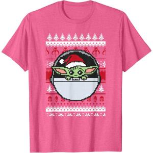 image:imageStar Wars The Mandalorian Grogu Ugly Christmas Sweater TShirtPink Heather