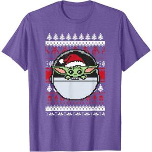 image:imageStar Wars The Mandalorian Grogu Ugly Christmas Sweater TShirtPurple Heather