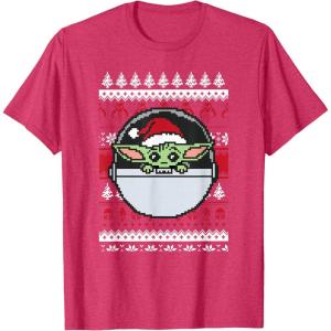 image:imageStar Wars The Mandalorian Grogu Ugly Christmas Sweater TShirtRed Heather