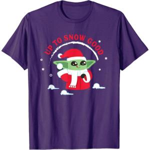 image:imageStar Wars The Mandalorian Grogu Up to Snow Good Holiday TShirtPurple