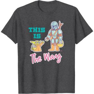 image:imageStar Wars The Mandalorian and Grogu This is the Way Easter TShirtDark Heather Grey