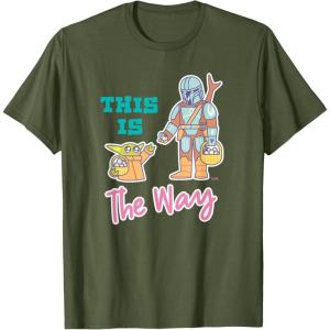 image:imageStar Wars The Mandalorian and Grogu This is the Way Easter TShirtOlive Green