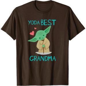 image:imageStar Wars Yoda Best Grandma Yoda Chibi Portrait Mothers Day TShirtBrown