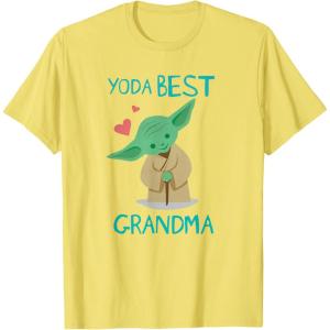 image:imageStar Wars Yoda Best Grandma Yoda Chibi Portrait Mothers Day TShirtLemon Yellow