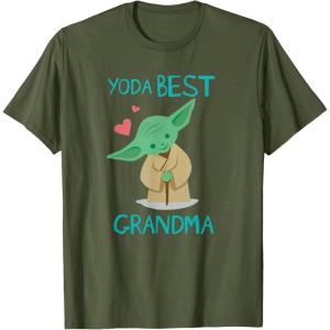 image:imageStar Wars Yoda Best Grandma Yoda Chibi Portrait Mothers Day TShirtOlive Green