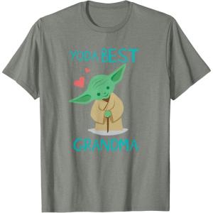 image:imageStar Wars Yoda Best Grandma Yoda Chibi Portrait Mothers Day TShirtOlive Heather