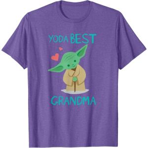 image:imageStar Wars Yoda Best Grandma Yoda Chibi Portrait Mothers Day TShirtPurple Heather