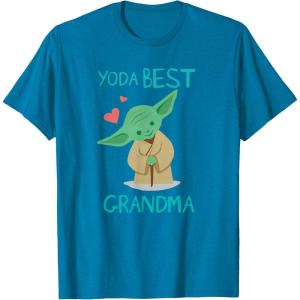 image:imageStar Wars Yoda Best Grandma Yoda Chibi Portrait Mothers Day TShirtSapphire Blue