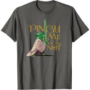 image:imageStar Wars Yoda Pinch Me You Will Not TShirtAsphalt Grey
