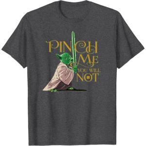 image:imageStar Wars Yoda Pinch Me You Will Not TShirtDark Heather Grey