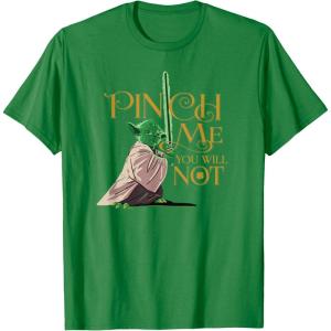 image:imageStar Wars Yoda Pinch Me You Will Not TShirtKelly Green