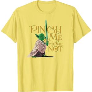 image:imageStar Wars Yoda Pinch Me You Will Not TShirtLemon Yellow