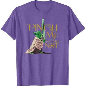 image:imageStar Wars Yoda Pinch Me You Will Not TShirtPurple Heather