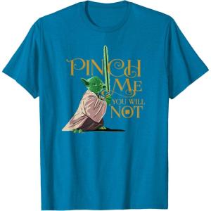 image:imageStar Wars Yoda Pinch Me You Will Not TShirtSapphire Blue