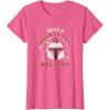 image:imageStar Wars Christmas Boba Fett Have A BountyFul Holiday TShirtPink Heather