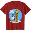 image:imageStar Wars Christmas C3PO amp R2D2 Snow Globe TShirtCranberry Red